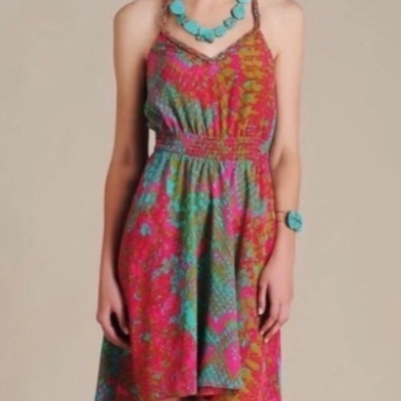 CHARLIE JADE Dresses & Skirts - Charlie Jade Pink and Green High Low Dress